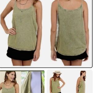 Olive Green Women's Tank Top Umgee